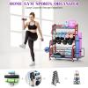 Dumbbell Rack,VOPEAK Weight Rack for Dumbbells, Weight Rack for Home Gym, Home Gym Storage Rack for Yoga Mat Kettlebells and Strength Training Equipment, Weight Storage Rack for Dumbbells with Wheels view 2