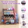 Dumbbell Rack,VOPEAK Weight Rack for Dumbbells, Weight Rack for Home Gym, Home Gym Storage Rack for Yoga Mat Kettlebells and Strength Training Equipment, Weight Storage Rack for Dumbbells with Wheels view 3