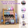 Dumbbell Rack,VOPEAK Weight Rack for Dumbbells, Weight Rack for Home Gym, Home Gym Storage Rack for Yoga Mat Kettlebells and Strength Training Equipment, Weight Storage Rack for Dumbbells with Wheels view 3