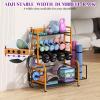 Dumbbell Rack,VOPEAK Weight Rack for Dumbbells, Weight Rack for Home Gym, Home Gym Storage Rack for Yoga Mat Kettlebells and Strength Training Equipment, Weight Storage Rack for Dumbbells with Wheels view 4