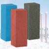 Patelai 3 Pcs Gummy Rubber Edge Tuning Soft Hard Stones Trio Rubber Abrasive Stone Gummy Stone Ski Snowboard Tuning Equipment, 59 x 20 x 20 mm (Red,Gray,Blue) view 1