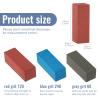 Patelai 3 Pcs Gummy Rubber Edge Tuning Soft Hard Stones Trio Rubber Abrasive Stone Gummy Stone Ski Snowboard Tuning Equipment, 59 x 20 x 20 mm (Red,Gray,Blue) view 2