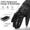 Eurzom 2 Pair Women's Waterproof Touchscreen Ski Gloves Winter Ski Snow Snowboarding Gloves Windproof Snow Accessories(Black, Purple) view 3