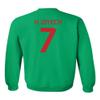 FLAURA Morocco Soccer #7 Ziyech World Football Fans Adult Crewneck Sweater (Green, Small) view 3