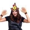 4 Pcs Hat Party Hat Halloween Costume Set with Headband Necklace Wristband Cosplay Costume Accessories Wicked Dress-up for Halloween Decoration view 2