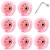 KAUYITWA Roller Skate Wheels 32 x 58mm, 82A and 608RS high-Speed Rotating Bearing Skate Wheels with Bearings Installed for Indoor or Outdoor Double Row Skating and Skateboard (Pink) view 1