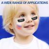 DIY Sports Eye Patches 50 Pack Erasable Face Stickers for Baseball Soccer Hockey Fans Eye Strips Fan Stickers view 2