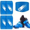 Patelai 4 Pcs Soccer Cleat Lace Cover Football Shoe Band Soccer Shoe Cover Football Cleat Bands Youth Adult for Season (Kids,Blue) view 1