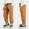 MINI PANDA Boys' Cargo Pant,Husky Boys Adjustable Waist Pants Size 6-16(8, Khaki) view 3