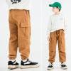 MINI PANDA Boys' Cargo Pant,Husky Boys Adjustable Waist Pants Size 6-16(8, Khaki) view 4