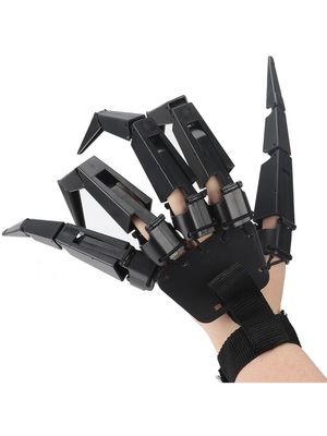 Adult's Black Articulating Left Hand Finger Glove