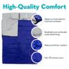 Double Sleeping Bags for Adults Waterproof Queen-Size 2 Person Sleeping Bag with Pillows for Camping, Backpacking, Hiking, or Truck Use Warm, Lightweight, and Convertible into Two Singles Blue view 3
