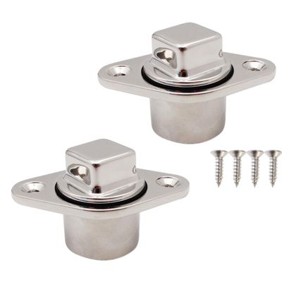 1/2 Pcs Boat Bung Drain Plug316 Stainless Steel 70mm Water Plug Yacht Outlet Plug DrainW/Rubber Seal washers (1)