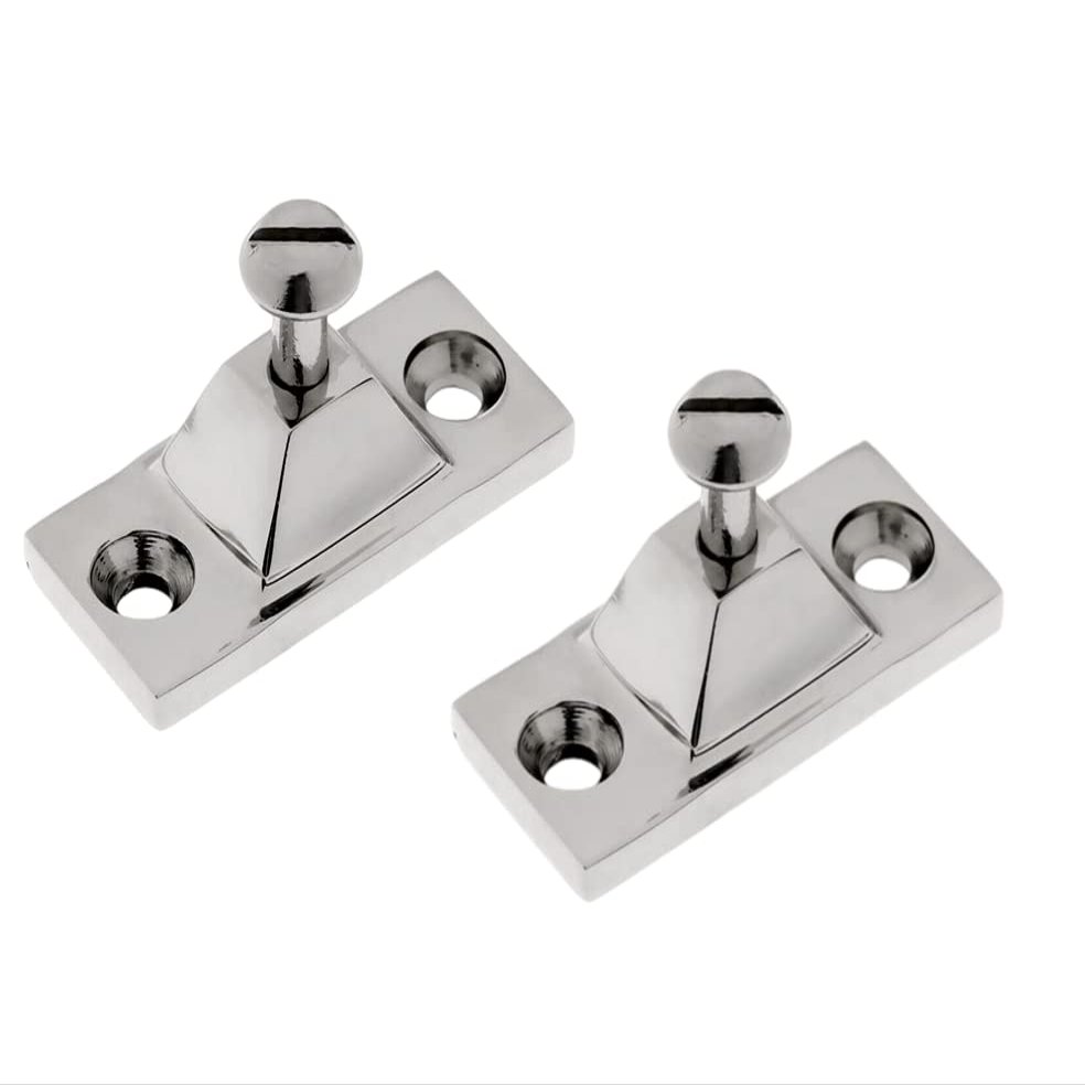 2Pcs Marine Stainless Steel Boat Deck Hinges Side Mount Bimini Top Fitting Hardware for Marine Canopy Tops