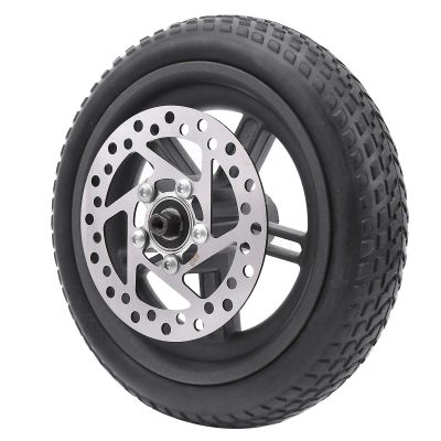 Electric Scooter Rear Tire Set, Explosion Proof Scooter Wheel Hub Tyre, Shock Absorbing Anti Slip 8.5 Inch Rear Wheel for , Tire, 120MM Disc Brake Scooter Replacement Set