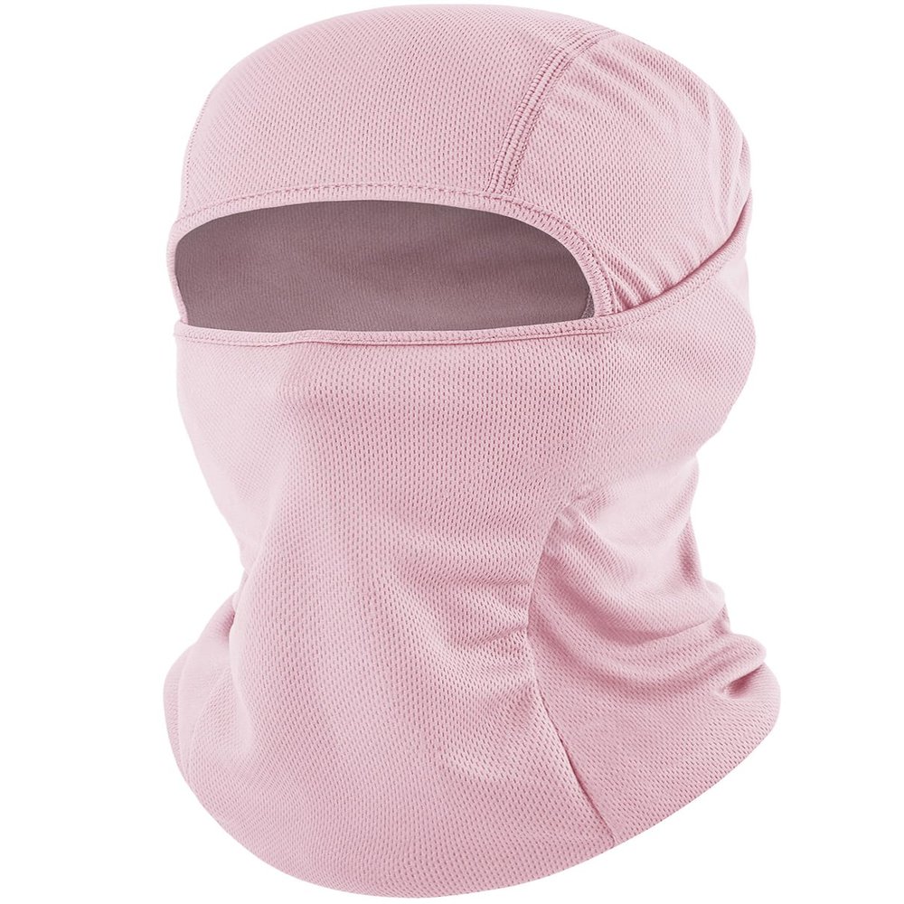 ROXUN Ski Mask Balaclava Shiesty, Motorcycle Winter Windproof Warmth UV Protector for Men/Women Light Pink