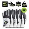 HIRZL Trust Control 2.0 Golf Gloves, All Weather Mens Golf Glove, White/Black, Kangaroo Leather Palm, Cabretta Leather Backhand, Trusted by Pros, Sweat Free, Ultimate Grip view 3