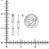 2 Sets of .925 Sterling Silver Ladies Earrings - 1.5" Paperclip Chain (3 Link) Post and 2.4" Paperclip Chain (5 Link) Post - w/ Anti-Tarnish Finish to Last a Lifetime view 3