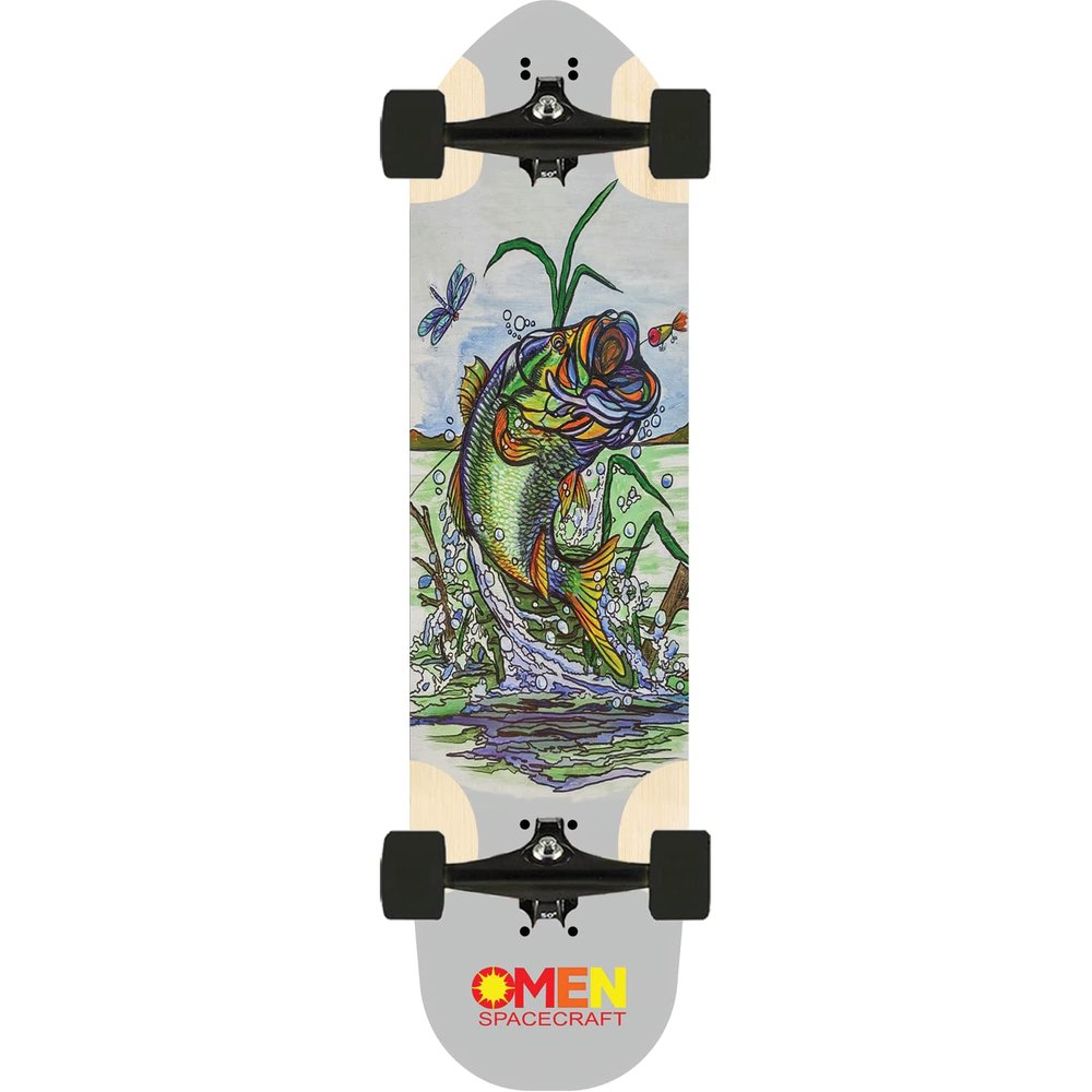Omen Giza BigMouth Complete Skateboard - 9.67x36