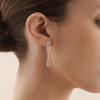 2 Sets of .925 Sterling Silver Ladies Earrings - 1.5" Paperclip Chain (3 Link) Post and 14.0mm Geo Hex Pattern Eurowire Hoop - w/ Anti-Tarnish Finish to Last a Lifetime view 4
