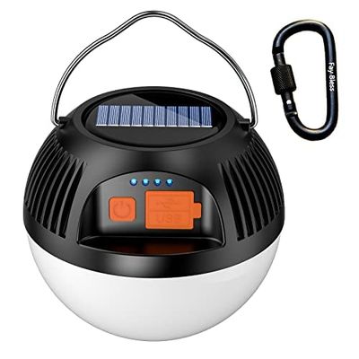 Lanterns for Power Outages | Camping Lantern | Led Solar Lantern | Emergency Lantern | Work Time 6-10H | Waterproof (Black,M 110*100cm)
