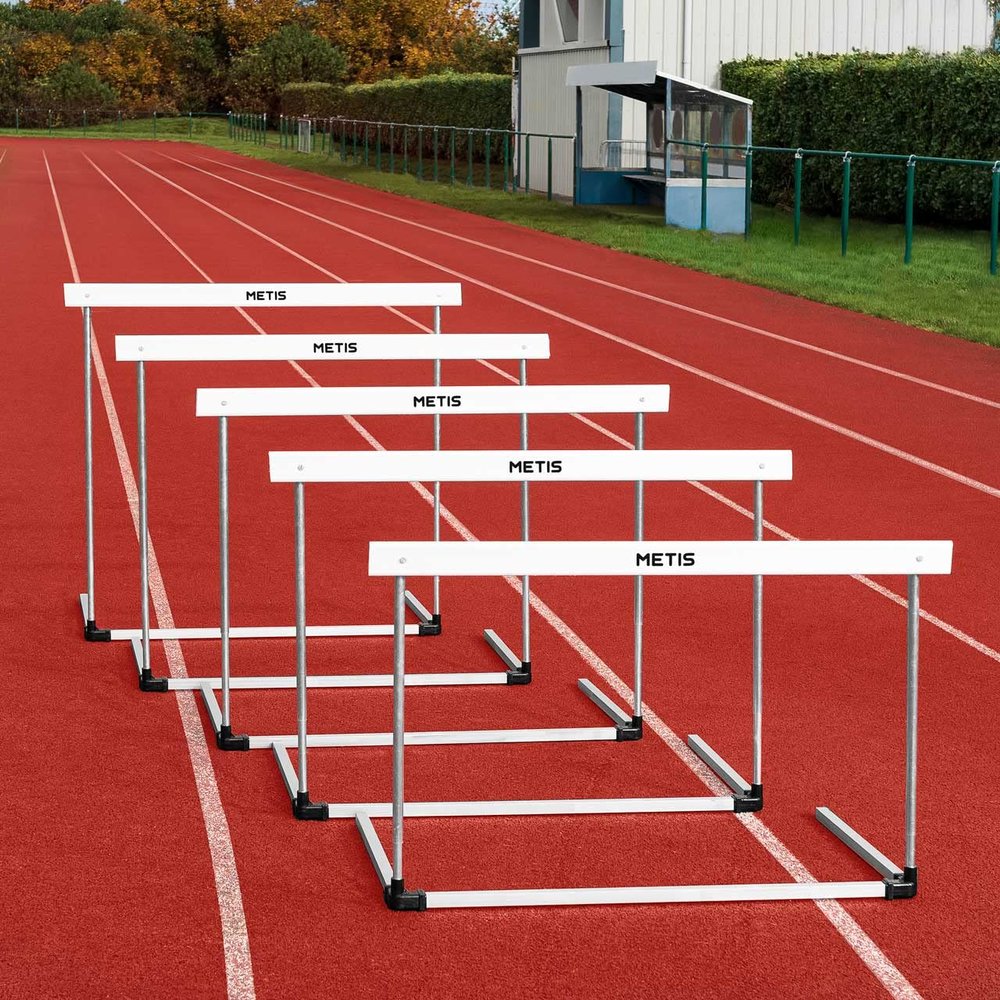 METIS Alloy Hurdles [Junior/Senior] - Adjustable Track and Field Equipment | Packs of 1, 5 or 10 (Pack of 1, Senior)