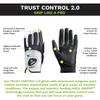 HIRZL Trust Control 2.0 Golf Gloves, All Weather Mens Golf Glove, White/Black, Kangaroo Leather Palm, Cabretta Leather Backhand, Trusted by Pros, Sweat Free, Ultimate Grip view 4