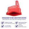 FUNSTITUTION Giant Foam Finger 18 Inch - Female Foam Hand for All Occasions - Seen on Miley Cyrus - Cheerleading for Sports - Use as Celebration Pom Poms Pink view 4