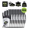 HIRZL Trust Control 2.0 Golf Gloves, All Weather Mens Golf Glove, White/Black, Kangaroo Leather Palm, Cabretta Leather Backhand, Trusted by Pros, Sweat Free, Ultimate Grip view 3