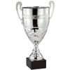 SHOP AWARDS AND GIFTS Silver Trophy Cup on Marble Base with Custom Plate, Engravable Customizable Personalized Award for Employee Recognition, Work, School, Leader, Sports, 17-1/4 Inch view 1