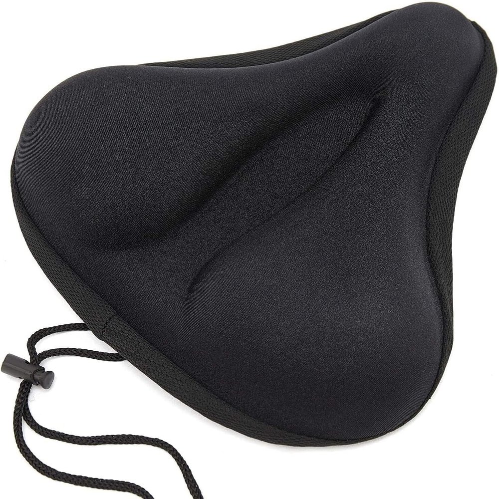 DULASP Bike Seat Cushion, Foam & Gel Padded Exercise Bike Seat Cushion for Women and Man, Comfortable Large Wide Bike Seat Cover