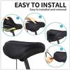 DULASP Bike Seat Cushion, Foam & Gel Padded Exercise Bike Seat Cushion for Women and Man, Comfortable Large Wide Bike Seat Cover view 2