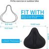 DULASP Bike Seat Cushion, Foam & Gel Padded Exercise Bike Seat Cushion for Women and Man, Comfortable Large Wide Bike Seat Cover view 4
