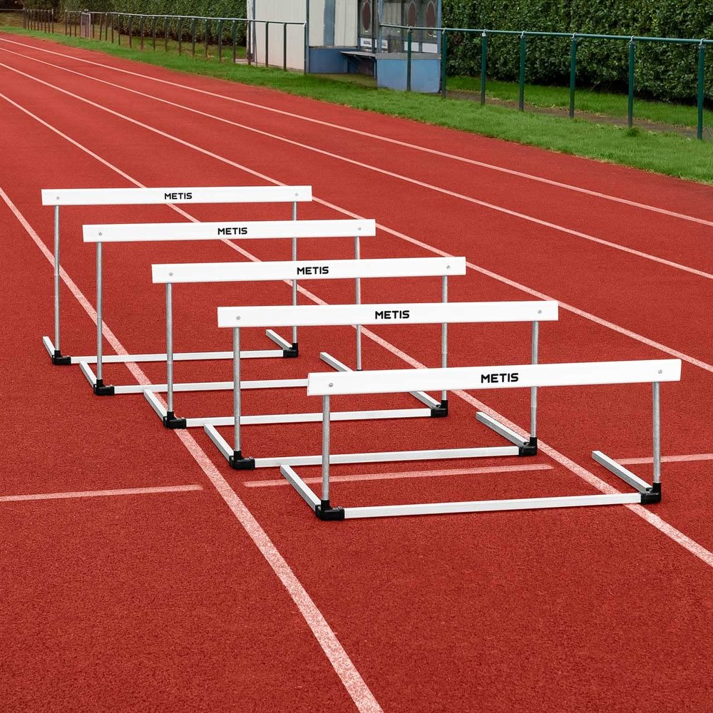 METIS Alloy Hurdles [Junior/Senior] - Adjustable Track and Field Equipment | Packs of 1, 5 or 10 (Pack of 1, Junior)