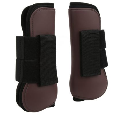 1 Pair Horse Support Boots PU Shell Neoprene Protective Horse Leg Guard Open Front Boots Horse Exercise Boots Hoof Boot, Horse Support Boots Equestrian Equipment Horse Leg Wraps()