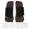 1 Pair Horse Support Boots PU Shell Neoprene Protective Horse Leg Guard Open Front Boots Horse Exercise Boots Hoof Boot, Horse Support Boots Equestrian Equipment Horse Leg Wraps() view 4