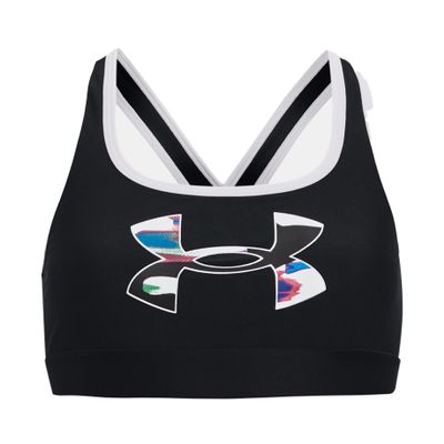 Under Armour Girls Mid Impact Crossback Graphic Bra, (601) Dark Maroon / /, Youth Medium