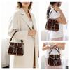 AUEAR, 2 Pack Purse Straps Replacement Leather Handbag Handles Dark Brown with Gold Metal Lobster Buckles view 3