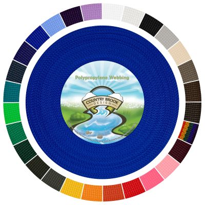 Country Brook Design 1" Webbing - 10/25/50 Yards - 30+ Colors - EDC 1 Inch Polypropylene Webbing for Climbing Outdoors Crafting DIY Gear Repair (Pacific Blue, 50 Yards)