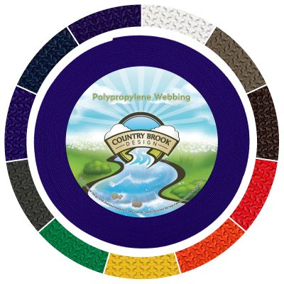 Country Brook Design - 1" Heavy Polypropylene Webbing Strap - 700 LB Tensile Strength - Soft & Flexible, Versatile Strap for Outdoor Use - 50 Yards, Royal Blue