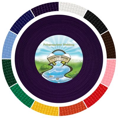 Country Brook Design - 1/2 Inch Lightweight Polypropylene (Polypro) Webbing for Outdoors, Crafting & DIY (Purple, 25 Yards)