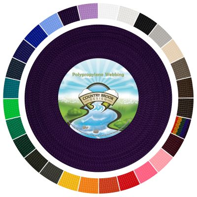 Country Brook Design 1" Webbing - 10/25/50 Yards - 30+ Colors - EDC 1 Inch Polypropylene Webbing for Climbing Outdoors Crafting DIY Gear Repair (Purple, 50 Yards)