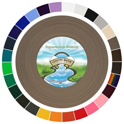 Country Brook Design 1" Webbing - 10/25/50 Yards - 30+ Colors - EDC 1 Inch Polypropylene Webbing for Climbing Outdoors Crafting DIY Gear Repair (Beige, 50 Yards)