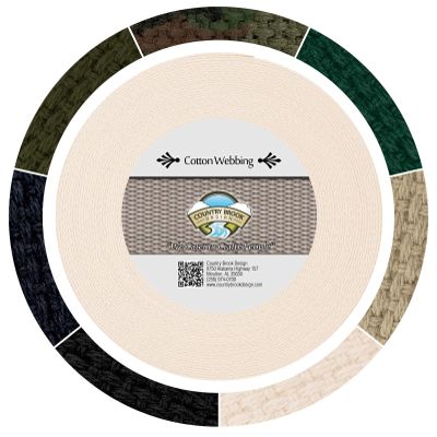 Country Brook Design - Natural Heavy 1 1/4 Inch Heavy Cotton Webbing, 50 Yards