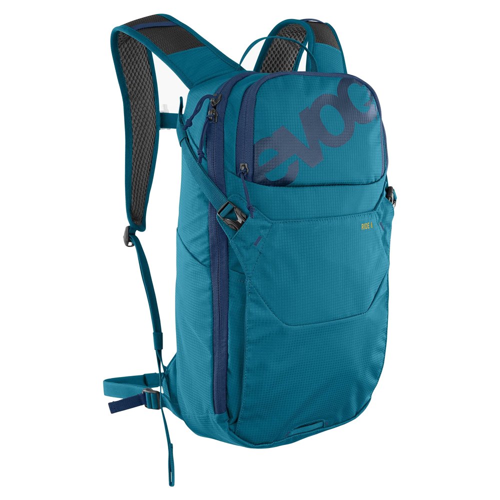 EVOC Ride 8 Bike Backpack, Trekking Backpack for Trails & Other Activities (Clever Pocket Management, Ventilated with AIR-PAD Back Padding, incl. 2l Hydration Bladder), Ocean, Ocean, One Size,