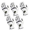 HIRZL Trust Hybrid  Mens All Weather Golf Glove | Kangaroo Leather | Ultimate Grip and Ergonomic Fit, White/Black, Extra Large, Worn on Left Hand (Pack of 5) view 1