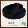 Country Brook Design - 1 1/2" Cotton Webbing Strap - Lightweight, Organic and Gentle with Skin Cotton Strapping (Black, 50 Yards) view 2
