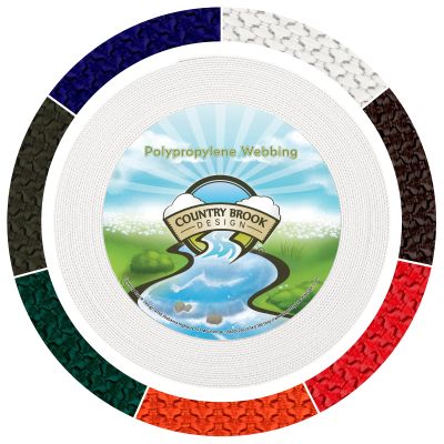 Country Brook Design - 1 1/2" Heavy Polypropylene Webbing Strap - 900 LB Tensile Strength - Soft & Flexible, Versatile Strap for Outdoor Use - 100 Yards, White