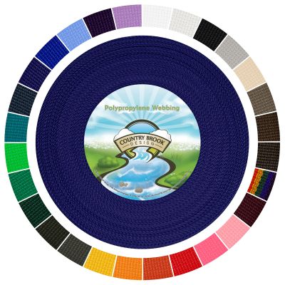 Country Brook Design 1" Webbing - 10/25/50 Yards - 30+ Colors - EDC 1 Inch Polypropylene Webbing for Climbing Outdoors Crafting DIY Gear Repair (Royal Blue, 25 Yards)