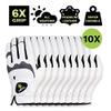 HIRZL Trust Hybrid  Mens All Weather Golf Glove | Kangaroo Leather | Ultimate Grip and Ergonomic Fit, Cadet Large, Worn Left Hand - (Pack of 10) view 2